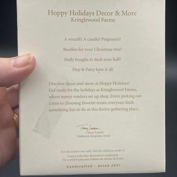 Hallmark Keepsake Christmas Tree Ornament Hoppy Holidays Kringlewood Farms - Picture 3 of 7